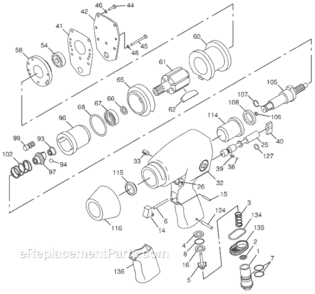 Page A Diagram and Parts List for CP734H T025163 Chicago Pneumatic Wrench